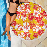 Yellow Hawaii Hibiscus Beach Blanket Tropical Flowers Seamless Pattern - Polynesian Pride