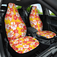 Yellow Hawaii Hibiscus Car Seat Cover Tropical Flowers Seamless Pattern LT14 One Size Yellow - Polynesian Pride