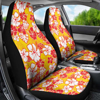 Yellow Hawaii Hibiscus Car Seat Cover Tropical Flowers Seamless Pattern LT14 - Polynesian Pride