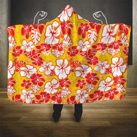 Yellow Hawaii Hibiscus Hooded Blanket Tropical Flowers Seamless Pattern LT14 - Polynesian Pride
