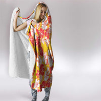 Yellow Hawaii Hibiscus Hooded Blanket Tropical Flowers Seamless Pattern LT14 - Polynesian Pride