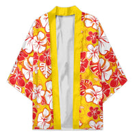 Yellow Hawaii Hibiscus Kimono Tropical Flowers Seamless Pattern - Polynesian Pride