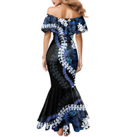 Polu Aloha Hawaii Lei Family Matching Mermaid Dress and Hawaiian Shirt Tropical Flowers Elegant Vibe - Polynesian Pride