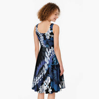 Polu Aloha Hawaii Lei Midi Dress Tropical Flowers Elegant Vibe - Polynesian Pride