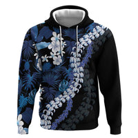 Polu Aloha Hawaii Lei Zip Hoodie Tropical Flowers Elegant Vibe - Polynesian Pride