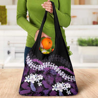 Poni Aloha Hawaii Lei Grocery Bag Tropical Flowers Elegant Vibe - Polynesian Pride