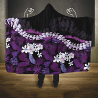 Poni Aloha Hawaii Lei Hooded Blanket Tropical Flowers Elegant Vibe - Polynesian Pride