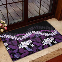 Poni Aloha Hawaii Lei Rubber Doormat Tropical Flowers Elegant Vibe - Polynesian Pride