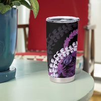 Poni Aloha Hawaii Lei Tumbler Cup Tropical Flowers Elegant Vibe - Polynesian Pride