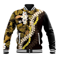 Kula Aloha Hawaii Lei Baseball Jacket Tropical Flowers Elegant Vibe - Polynesian Pride