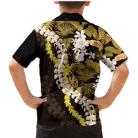 Kula Aloha Hawaii Lei Family Matching Mermaid Dress and Hawaiian Shirt Tropical Flowers Elegant Vibe - Polynesian Pride