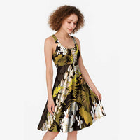 Kula Aloha Hawaii Lei Midi Dress Tropical Flowers Elegant Vibe LT14 - Polynesian Pride