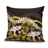 Kula Aloha Hawaii Lei Pillow Cover Tropical Flowers Elegant Vibe LT14 Gold - Polynesian Pride