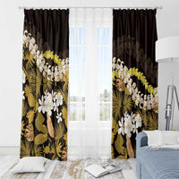Kula Aloha Hawaii Lei Window Curtain Tropical Flowers Elegant Vibe - Polynesian Pride