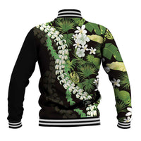 Omaomao Aloha Hawaii Lei Baseball Jacket Tropical Flowers Elegant Vibe - Polynesian Pride