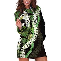 Omaomao Aloha Hawaii Lei Hoodie Dress Tropical Flowers Elegant Vibe - Polynesian Pride
