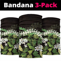 Omaomao Aloha Hawaii Lei Neck Gaiter Tropical Flowers Elegant Vibe LT14 package One Size: 25*50cm Green - Polynesian Pride