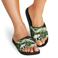 Omaomao Aloha Hawaii Lei Slide Sandals Tropical Flowers Elegant Vibe LT14 - Polynesian Pride