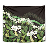 Omaomao Aloha Hawaii Lei Tapestry Tropical Flowers Elegant Vibe - Polynesian Pride
