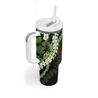 Omaomao Aloha Hawaii Lei Tumbler With Handle Tropical Flowers Elegant Vibe - Polynesian Pride