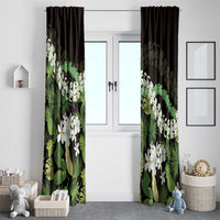 Omaomao Aloha Hawaii Lei Window Curtain Tropical Flowers Elegant Vibe - Polynesian Pride