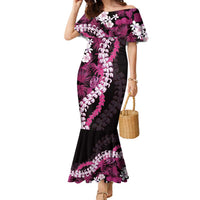 Akala Aloha Hawaii Lei Family Matching Mermaid Dress and Hawaiian Shirt Tropical Flowers Elegant Vibe - Polynesian Pride