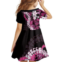 Akala Aloha Hawaii Lei Family Matching Short Sleeve Bodycon Dress and Hawaiian Shirt Tropical Flowers Elegant Vibe - Polynesian Pride