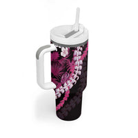 Akala Aloha Hawaii Lei Tumbler With Handle Tropical Flowers Elegant Vibe - Polynesian Pride