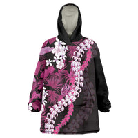 Akala Aloha Hawaii Lei Wearable Blanket Hoodie Tropical Flowers Elegant Vibe - Polynesian Pride