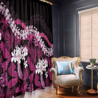 Akala Aloha Hawaii Lei Window Curtain Tropical Flowers Elegant Vibe - Polynesian Pride