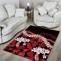 Ulaula Aloha Hawaii Lei Area Rug Tropical Flowers Elegant Vibe - Polynesian Pride