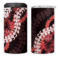 Ulaula Aloha Hawaii Lei 4 in 1 Can Cooler Tumbler Tropical Flowers Elegant Vibe - Polynesian Pride