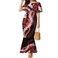 Ulaula Aloha Hawaii Lei Family Matching Mermaid Dress and Hawaiian Shirt Tropical Flowers Elegant Vibe - Polynesian Pride