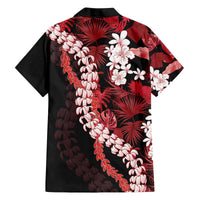 Ulaula Aloha Hawaii Lei Family Matching Off The Shoulder Long Sleeve Dress and Hawaiian Shirt Tropical Flowers Elegant Vibe - Polynesian Pride