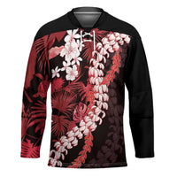 Ulaula Aloha Hawaii Lei Hockey Jersey Tropical Flowers Elegant Vibe - Polynesian Pride