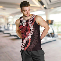 Ulaula Aloha Hawaii Lei Men Tank Top Tropical Flowers Elegant Vibe - Polynesian Pride