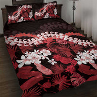 Ulaula Aloha Hawaii Lei Quilt Bed Set Tropical Flowers Elegant Vibe - Polynesian Pride