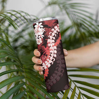 Ulaula Aloha Hawaii Lei Skinny Tumbler Tropical Flowers Elegant Vibe - Polynesian Pride