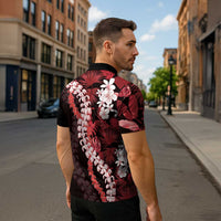 Ulaula Aloha Hawaii Lei Zipper Polo Shirt Tropical Flowers Elegant Vibe LT14 - Polynesian Pride