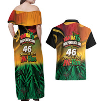 Vanuatu Independence Day Couples Matching Off Shoulder Maxi Dress and Hawaiian Shirt Chibi Boar Proud To Be A Ni-Van LT14 - Polynesian Pride