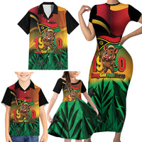 Vanuatu Independence Day Family Matching Short Sleeve Bodycon Dress and Hawaiian Shirt Chibi Boar Proud To Be A Ni-Van LT14 - Polynesian Pride