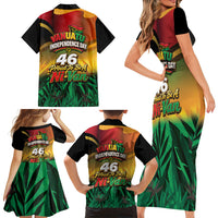 Vanuatu Independence Day Family Matching Short Sleeve Bodycon Dress and Hawaiian Shirt Chibi Boar Proud To Be A Ni-Van LT14 Mom's Dress Multicolor - Polynesian Pride