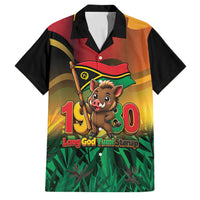 Vanuatu Independence Day Family Matching Tank Maxi Dress and Hawaiian Shirt Chibi Boar Proud To Be A Ni-Van LT14 Dad's Shirt - Short Sleeve Multicolor - Polynesian Pride