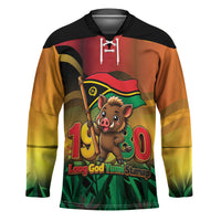 Vanuatu Independence Day Hockey Jersey Chibi Boar Proud To Be A Ni-Van