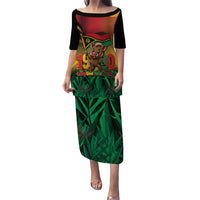 Vanuatu Independence Day Puletasi Chibi Boar Proud To Be A Ni-Van LT14 Long Dress Multicolor - Polynesian Pride