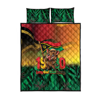 Vanuatu Independence Day Quilt Bed Set Chibi Boar Proud To Be A Ni-Van