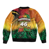 Vanuatu Independence Day Sleeve Zip Bomber Jacket Chibi Boar Proud To Be A Ni-Van