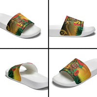 Vanuatu Independence Day Slide Sandals Chibi Boar Proud To Be A Ni-Van