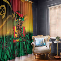 Vanuatu Independence Day Window Curtain Chibi Boar Proud To Be A Ni-Van