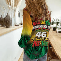 Vanuatu Independence Day Women Casual Shirt Chibi Boar Proud To Be A Ni-Van